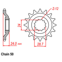 RK Front Sprocket - Steel  17T 530P