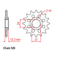 RK Front Sprocket - Steel  17T 520P Product thumb image 1