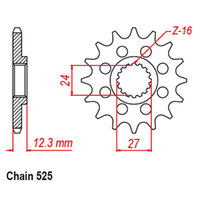 RK Front Sprocket - Steel  16T 525P Product thumb image 1