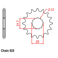 RK Front Sprocket - Steel  14T 525P Product thumb image 1