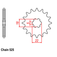 RK Front Sprocket - Steel  15T 525P Product thumb image 1