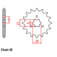 RK Front Sprocket - Steel  15T 530P