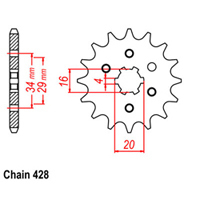 RK Front Sprocket - Steel  12T 428P (NOT D/D)