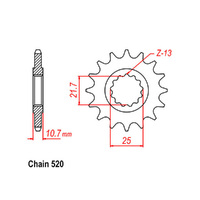 RK Front Sprocket - Steel  16T 520P