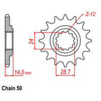 RK Front Sprocket - Steel  17T 530P Product thumb image 1