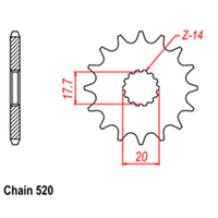 RK Front Sprocket - Steel  12T 520P Product thumb image 1