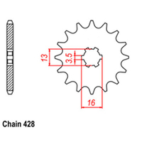 RK Front Sprocket - Steel  12T 428P Product thumb image 1