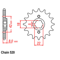 RK Front Sprocket - Steel  13T 520P