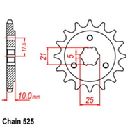 RK Front Sprocket - Steel  13T 525P