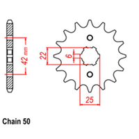 RK Front Sprocket - Steel  15T 530P