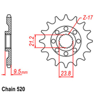 RK Front Sprocket - Steel  13T 520P Product thumb image 1