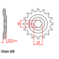 RK Front Sprocket - Steel  14T 428P Product thumb image 1