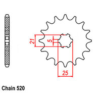 RK Front Sprocket - Steel  11T 520P (NOT DRILLED)