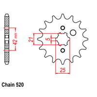 RK Front Sprocket - Steel  13T 520P D/D