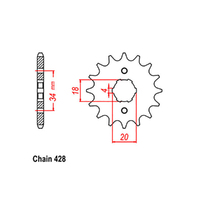 RK Front Sprocket - Steel  17T 428P Product thumb image 1