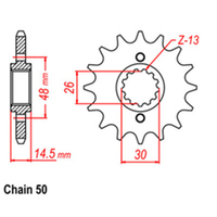 RK Front Sprocket - Steel  15T 530P