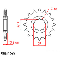 RK Front Sprocket - Steel  15T 525P