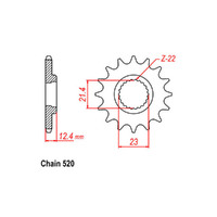 RK Front Sprocket - Steel  14T 520P