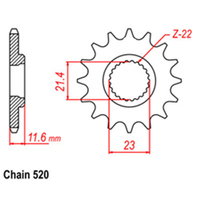 RK Front Sprocket - Steel  13T 520P