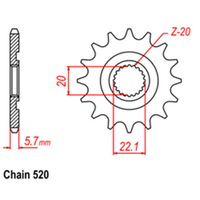 RK Front Sprocket - Steel  14T 520P