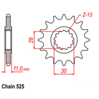 RK Front Sprocket - Steel  14T 525P Product thumb image 1