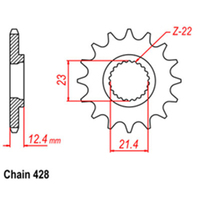 RK Front Sprocket - Steel  15T 428P