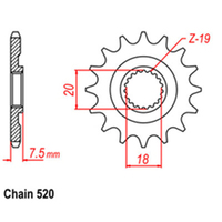 RK Front Sprocket - Steel  12T 520P Product thumb image 1