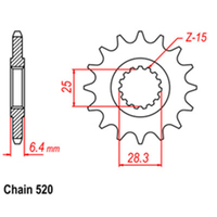 RK Front Sprocket - Steel  13T 520P