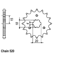 RK Front Sprocket - Steel  11T 520P