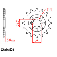 RK Front Sprocket - Steel  14T 520P