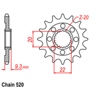 RK Front Sprocket - Steel  13T 520P