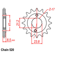 RK Front Sprocket - Steel  13T 520P Product thumb image 1