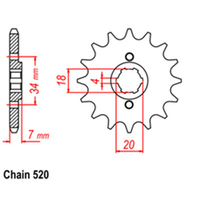 RK Front Sprocket - Steel  12T 520P Product thumb image 1