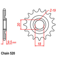 RK Front Sprocket - Steel  13T 520P