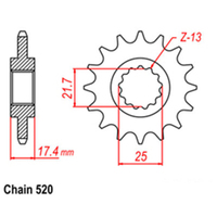 RK Front Sprocket - Steel  14T 520P Product thumb image 1