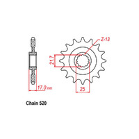 RK Front Sprocket - Steel  15T 520P