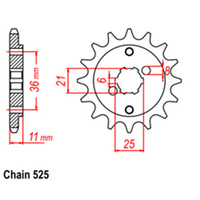 RK Front Sprocket - Steel  15T 525P Product thumb image 1