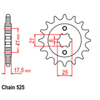 RK Front Sprocket - Steel  15T 525P Product thumb image 1