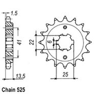 RK Front Sprocket - Steel  15T 525P