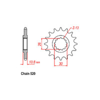 RK Front Sprocket - Steel  14T 520P