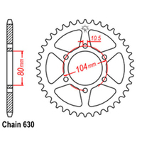 RK Rear Sprocket - Steel 33T 630P