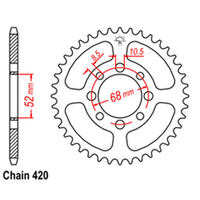 RK Rear Sprocket - Steel 34T 420P D/D