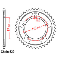 RK Rear Sprocket - Steel 46T 520P Product thumb image 1