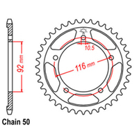 RK Rear Sprocket - Steel 41T 530P