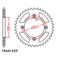 RK Rear Sprocket - Steel 45T 420P Product thumb image 1