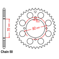 RK Rear Sprocket - Steel 40T 530P Product thumb image 1