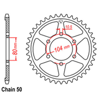 RK Rear Sprocket - Steel 38T 530P