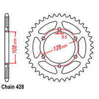 RK Rear Sprocket - Steel 48T 428P