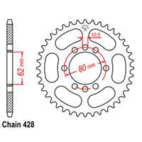 RK Rear Sprocket - Steel 49T 428P D/D