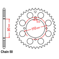 RK Rear Sprocket - Steel 38T 530P